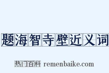 题海智寺壁近义词是什么意思的图片